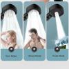 AYKNINGD High-Pressure Shower Head, Water-Saving, 3 Modes, Adjustable, One-Button Stop, Massage Sprayer (5 Filters) view 3