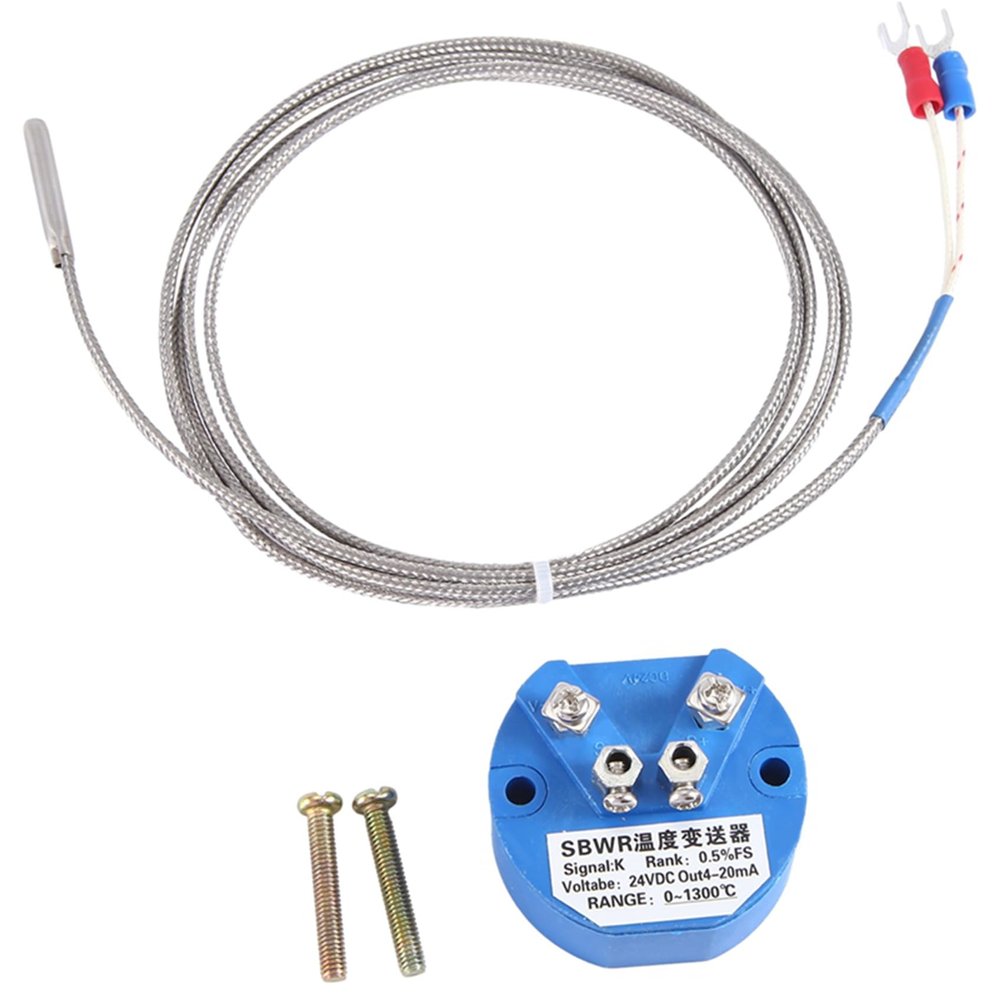 casstaly K-Type Thermocouple Sensor Probe, Field Measuring Device, HVAC Temperature Probe, Thermocouple Temperature Transmitter Module Components for SBWR, 24 V DC