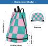 Amooorous Drawstring Beach Bag for Men, Pink/Green view 3