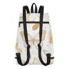 Amooorous Women's Drawstring Sports Bag with Golden Butterflies and Leaves view 2