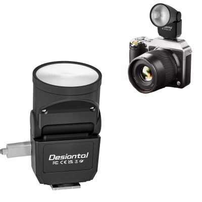 F02 Mini Camera Flash, Compact Portable Flash with GN8, Universal Hot Shoe, USB-C Charging, 6200K