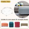 QUARKZMAN Jacquard Ottoman Cover, Gray, Large view 2