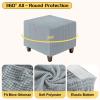 QUARKZMAN Jacquard Ottoman Cover, Gray, Large view 4