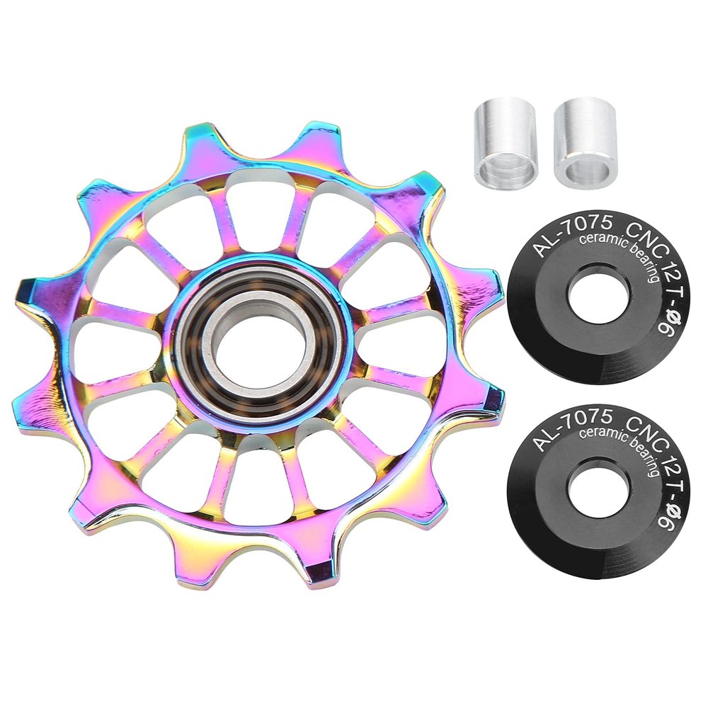 12T Aluminum Alloy Rear Derailleur Guide Pulley with Ceramic Bearings