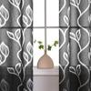 Lukery Sheer Curtains, 2-Piece Set, Leaf Pattern, Gray, 100 x 200 cm view 4
