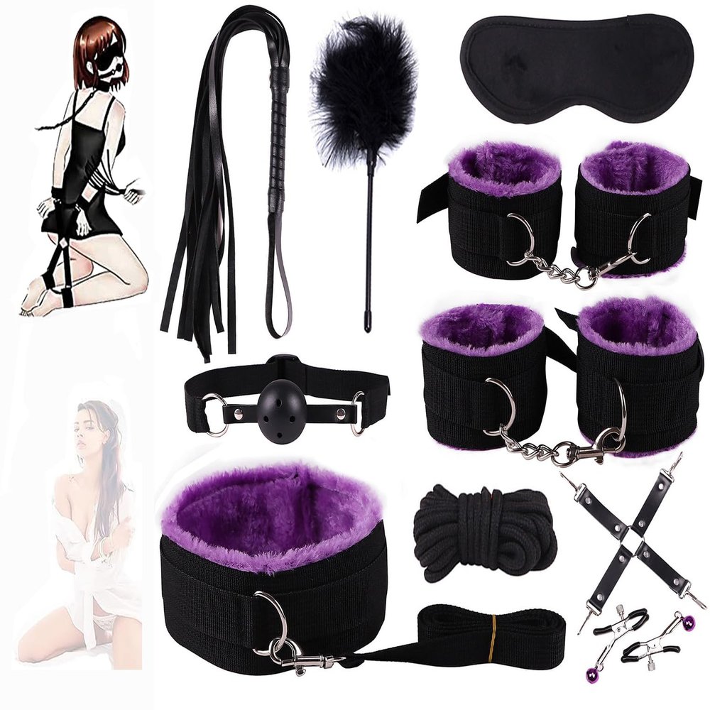 QiKKago Set of 10 Purple Padded Wrist Cuff Straps for Sports Training