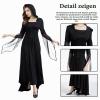 Women's Medieval Gothic Lace-Up Dress, Renaissance Vintage Party Cosplay (A, S) view 2