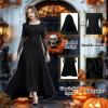 Women's Medieval Gothic Lace-Up Dress, Renaissance Vintage Party Cosplay (A, S) view 3
