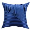 Lirex 2-Pack Satin Pillowcases, 40 x 40 cm, Zipper, Navy Blue Stripes view 1