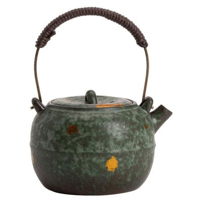 SBCGFY Chinese Vintage Bronze-Glazed Ceramic Teapot, Old Rock Clay, Tea Infuser, One Size