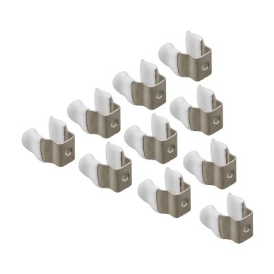 MIUYTRN 10-Piece Tool Spring Clips with Narrow Base, 10/12/16/19/25/28 mm Pipe Clamps for Brooms, Brushes and Rakes, Heavy-Duty Tool Storage Hangers, cuicui (25 mm)