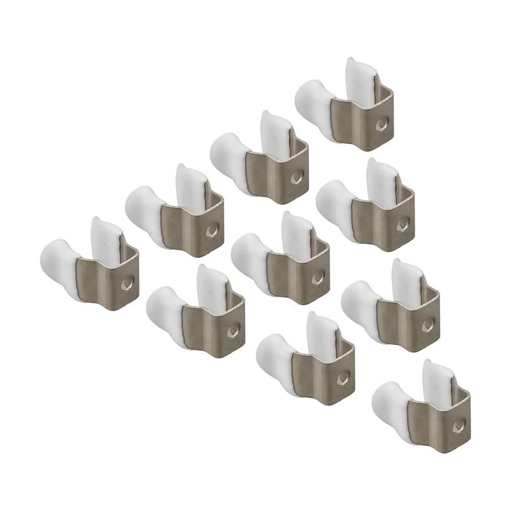 MIUYTRN 10-Piece Tool Spring Clips with Narrow Base, 10/12/16/19/25/28 mm Pipe Clamps for Brooms, Brushes and Rakes, Heavy-Duty Tool Storage Hangers, cuicui (25 mm)