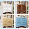 Rustic Swinging Door for Cafés and Bars, Solid Wood Cowboy-Style Partition with Stainless Steel Hinges, Automatic Closing, Customizable Size (109.2 x 81.3 cm) view 3