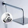 Stainless Steel Showerhead Extension Arm, Wall-Mounted, 30 cm, Chrome Finish view 3