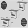 HM-111 Extendable Height-Adjustable Coffee Table, Dark Marble/High-Gloss Black, 120/170 cm, with Drawer view 2