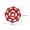 Cast Iron Metal Valve Handle for Water Shut-Off Valves, Red view 2