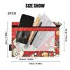 Red Snowman Christmas 3-Ring Pencil Pouches with Zippers, 2-Pack view 3