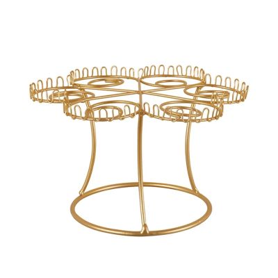 ZHSOAO Dessert Table Metal Ice Cream Cone Holder Rack, Gold