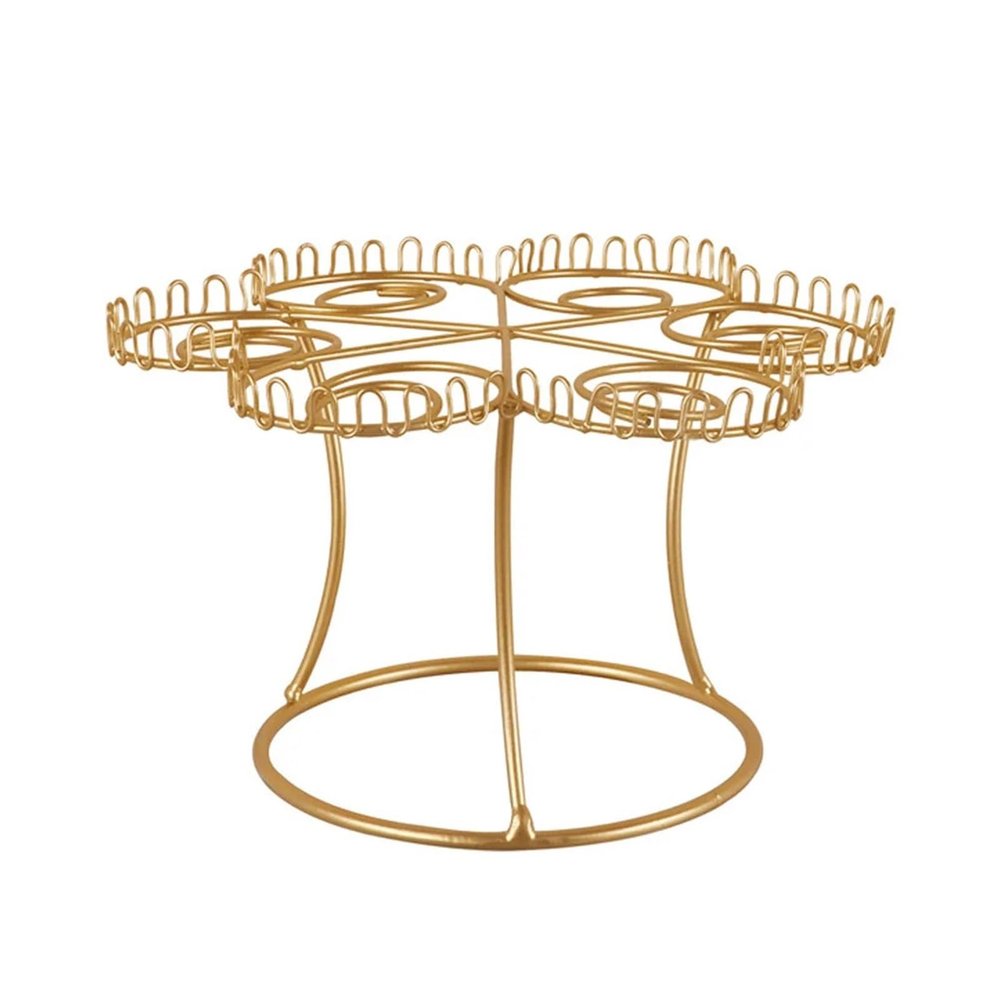 ZHSOAO Dessert Table Metal Ice Cream Cone Holder Rack, Gold