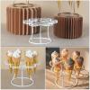 ZHSOAO Dessert Table Metal Ice Cream Cone Holder Rack, Gold view 3