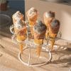 ZHSOAO Dessert Table Metal Ice Cream Cone Holder Rack, Gold view 4