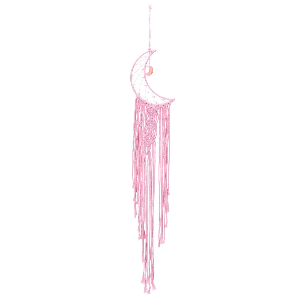 QUARKZMAN Pink Macrame Dream Catcher for Home and Bedroom Decor