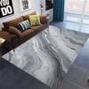Gray Beige Marble-Print Short-Pile Area Rug, 160 x 200 cm view 1