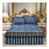 MOVDARL Autumn and Winter Velvet Lace Bed Skirt, Thick Cotton, Clip-On European-Style Mattress Cover (Style B, 180 x 200 cm) view 1
