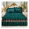 MOVDARL Autumn and Winter Velvet Lace Bed Skirt, Thick Cotton, Clip-On European-Style Mattress Cover (Style B, 180 x 200 cm) view 2