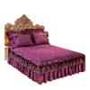 MOVDARL Autumn and Winter Velvet Lace Bed Skirt, Thick Cotton, Clip-On European-Style Mattress Cover (Style B, 180 x 200 cm) view 3
