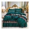 MOVDARL Autumn and Winter Velvet Lace Bed Skirt, Thick Cotton, Clip-On European-Style Mattress Cover (Style B, 180 x 200 cm) view 4