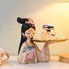 Ymxygz Resin Lady Statue Tray, Chinese-Style Figurine view 2