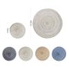 YDYAENIO Round Braided Table Mat, 36 cm, Blue view 2