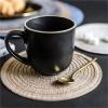 YDYAENIO Round Braided Table Mat, 36 cm, Blue view 4