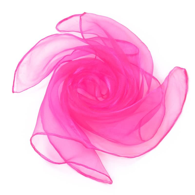 YKAFADE 20-Pack 45 x 45 cm Square Nylon Juggling Scarves, Rose #3