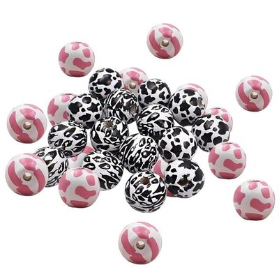 HiyyFloy 16 mm Round Wooden Beads, 30-Piece Animal-Shaped Spacer Bead Set for Cord Bracelets