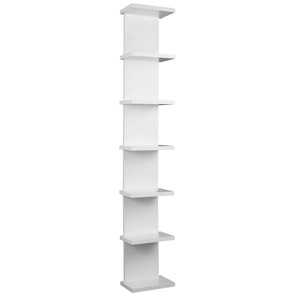 YEXEXINM 7-Tier Wall-Mounted Shelf, Compact Vertical Display Organizer