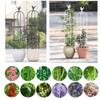 Generic Metal and Plastic Garden Obelisk Trellis, White, 25 x 145 cm, Birdcage Shape view 2