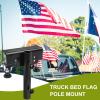 Truck Flag Pole Mount, No-Drill Trailer Bed Holder for 1.2-Inch Flagpoles view 3