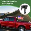 Truck Flag Pole Mount, No-Drill Trailer Bed Holder for 1.2-Inch Flagpoles view 4