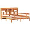 WKIEQACO Solid Pine Bookshelf Bed, Wax Brown, 180 x 200 cm view 3