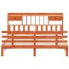 WKIEQACO Solid Pine Bookshelf Bed, Wax Brown, 180 x 200 cm view 4