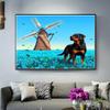 Rottweiler 5D Diamond Painting Kit with Cute Dog view 2