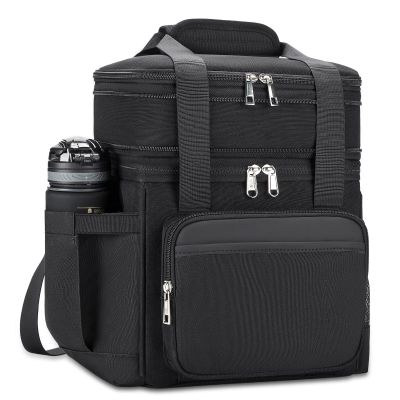 holuxer Large Expandable Double-Layer Lunch Bag for Men and Women