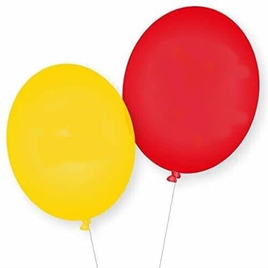 12 Red and Yellow Balloons for Spain-Themed Parties
