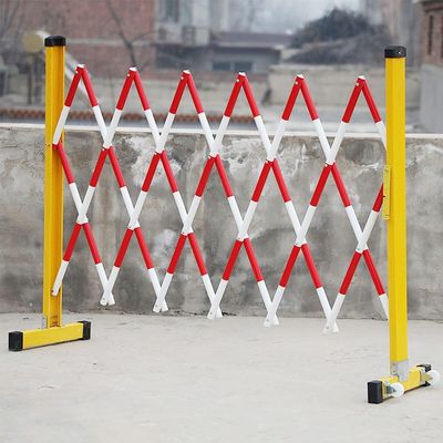 Mobile Accordion Safety Barrier, Yellow, 1.2 x 3 m