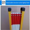 Mobile Accordion Safety Barrier, Yellow, 1.2 x 3 m view 2