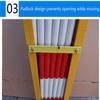 Mobile Accordion Safety Barrier, Yellow, 1.2 x 3 m view 4
