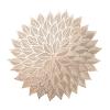 LQXHZ PVC Leaf Placemat Set, Gold, 6 Pieces view 1