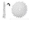 LQXHZ PVC Leaf Placemat Set, Gold, 6 Pieces view 3